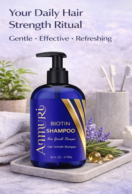Ammuri Supreme Biotin Shampoo – Daily Hair Care for Thicker-Looking Hair (473ml) - Image 5