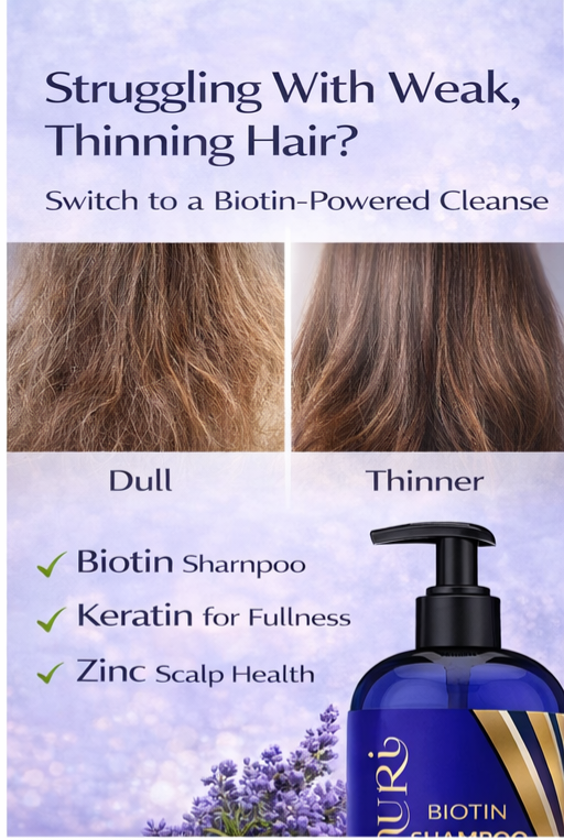 Ammuri Supreme Biotin Shampoo – Daily Hair Care for Thicker-Looking Hair (473ml) - Image 3